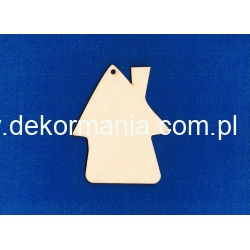 SKLEJKA #3mm Domek, chatka 10x8cm z otworem , zawieszka
